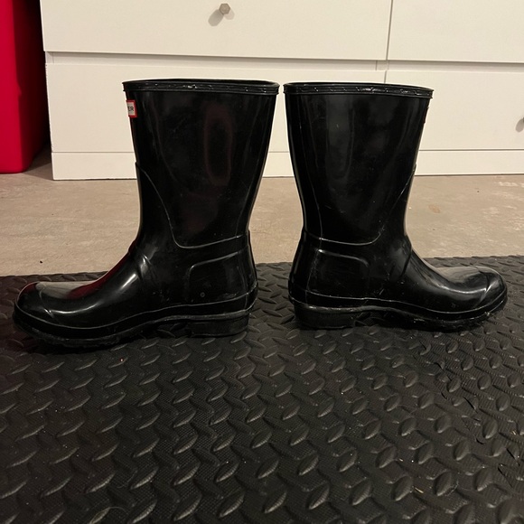Hunter black short rain boots size 9 - Picture 4 of 5
